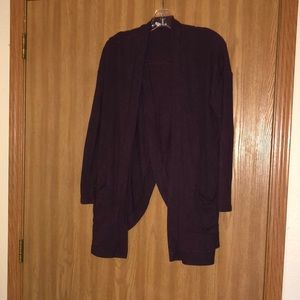 Purple American eagle slit back cardigan